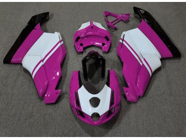 Glanzrosa & Weiß 2003-2004 Ducati 749 999 Motorrad Verkleidung