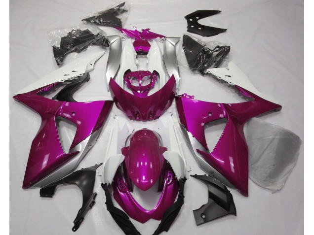 Glanzrosa & Weiß 2009-2016 GSXR 1000 Motorrad Verkleidung
