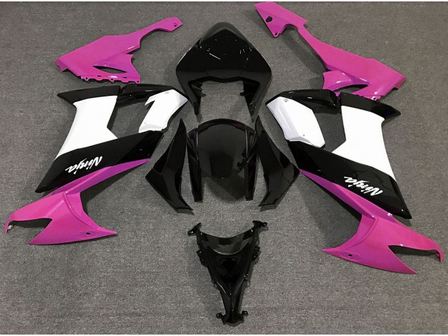 Glanzrosa Schwarz & Weiß 2008-2010 ZX10R Motorrad Verkleidung