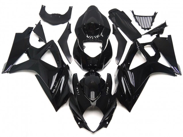 Glattes Schwarz Glänzend Stil 2007-2008 GSXR 1000 Motorrad Verkleidung