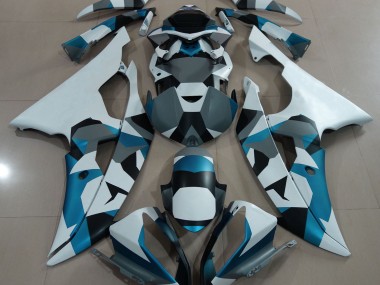 Gletscherblauer Schnee Tarnung 2008-2016 R6 Motorrad Verkleidung