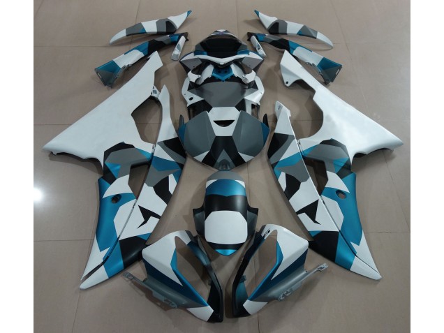 Gletscherblauer Schnee Tarnung 2008-2016 R6 Motorrad Verkleidung