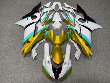 Gold & Hellblau Glanz 2017-2021 R6 Motorrad Verkleidung