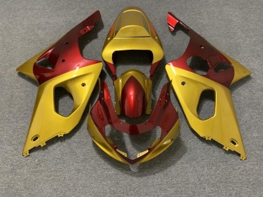 Gold & Rot 2000-2002 GSXR 1000 Motorrad Verkleidung