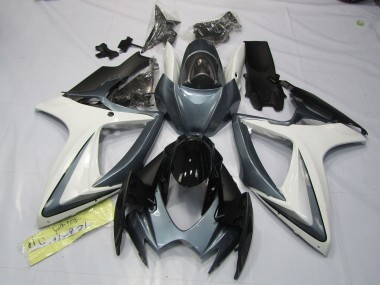 Grau & Weiß 2006-2007 GSXR 600-750 Motorrad Verkleidung