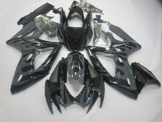 Grau Flamme 2006-2007 GSXR 600-750 Motorrad Verkleidung