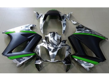 Grau Tarnung & Grün 2002-2012 VFR800 Motorrad Verkleidung
