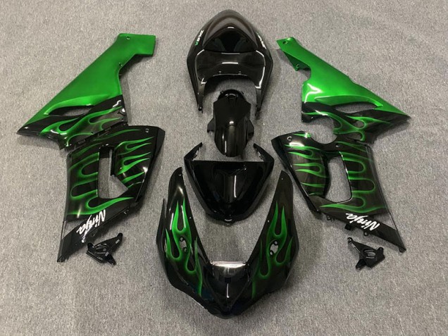 Grün Flamme 2005-2006 ZX6R Motorrad Verkleidung