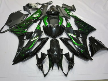 Grün Flamme 2006-2007 R6 Motorrad Verkleidung
