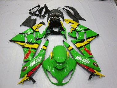 Grün Gelb 2009-2012 ZX6R Motorrad Verkleidung