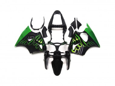 Grün Glänzend Flame Uni 2000-2002 ZX6R Motorrad Verkleidung