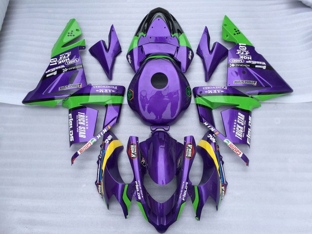 Grün-Lila Trick Star 2004-2005 ZX10R Motorrad Verkleidung