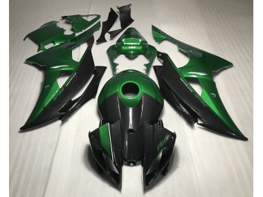 Grün Mit Kohlefaser Stil 2008-2016 R6 Motorrad Verkleidung