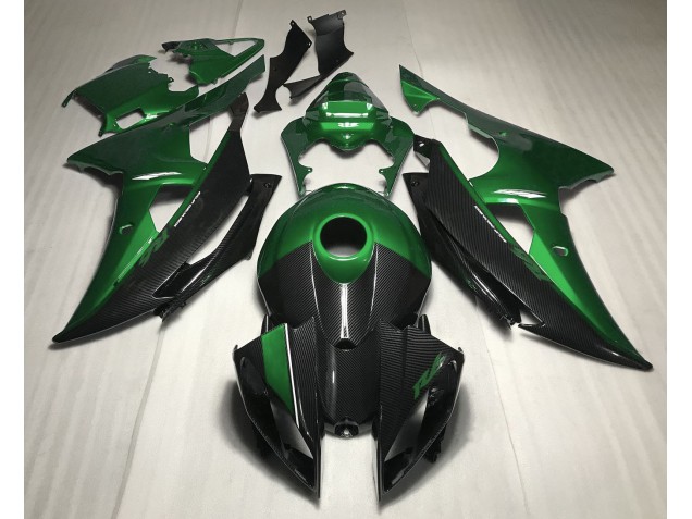Grün Mit Kohlefaser Stil 2008-2016 R6 Motorrad Verkleidung