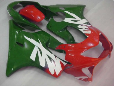 Grün-Rot-Weiß-Aufkleber 1999-2000 CBR600 F4 Motorrad Verkleidung