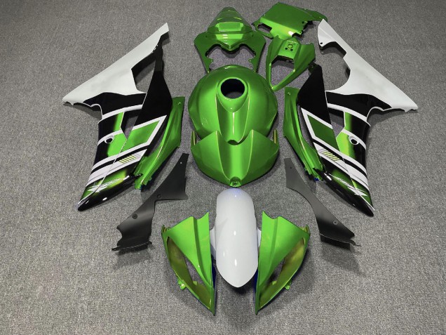 Grün Schwarz & Weiß OEM-Stil 2008-2016 R6 Motorrad Verkleidung
