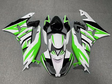 Grün-Weiß & Schwarz Zag 2009-2012 ZX6R Motorrad Verkleidung