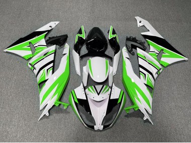 Grün-Weiß & Schwarz Zag 2009-2012 ZX6R Motorrad Verkleidung