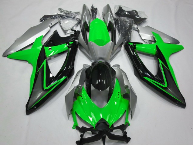 Grün & Silber 2008-2010 GSXR 600-750 Motorrad Verkleidung