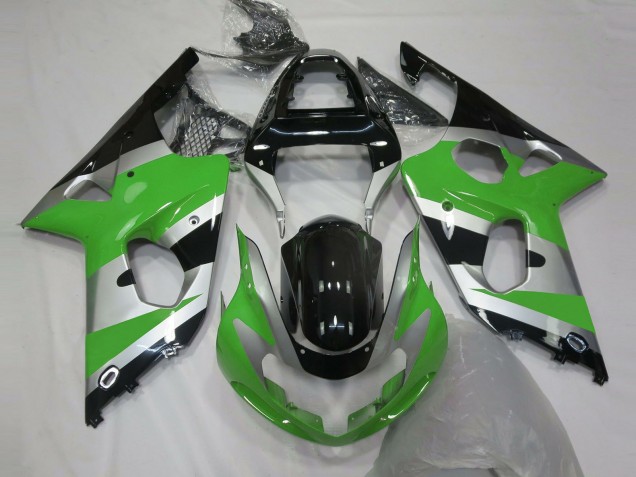 Grün Silber OEM Stil 2000-2002 GSXR 1000 Motorrad Verkleidung