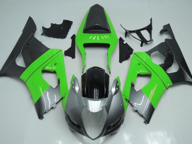 Grün-Silber & Schwarz 2003-2004 GSXR 1000 Motorrad Verkleidung