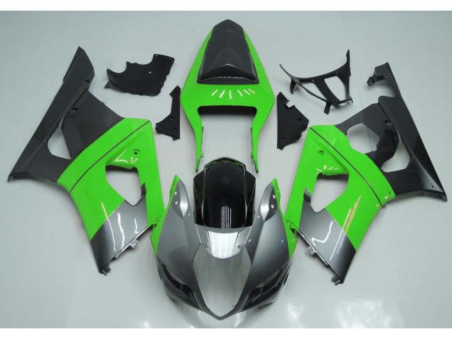 Grün-Silber & Schwarz 2003-2004 GSXR 1000 Motorrad Verkleidung