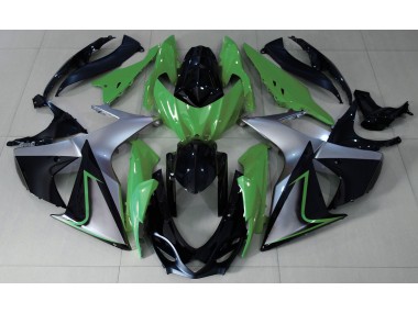 Grün-Silber & Schwarz 2009-2016 GSXR 1000 Motorrad Verkleidung