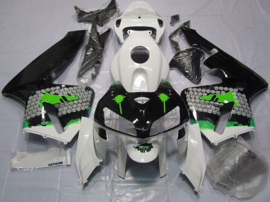 Grüne Spritzer Auf Glänzendem Schwarz 2005-2006 CBR600RR Motorrad Verkleidung