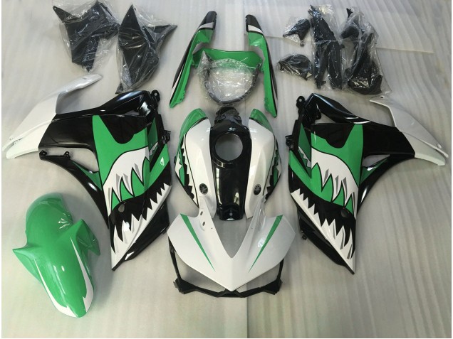 Grüner & Weißer Hai 2015-2018 R3 Motorrad Verkleidung