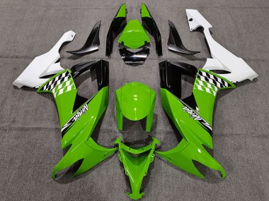 Grün-Weißes Scheck 2008-2010 ZX10R Motorrad Verkleidung