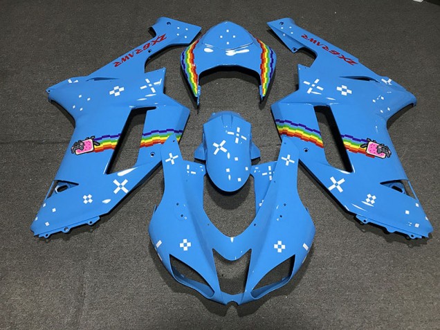 Hellblau Custom 2007-2008 ZX6R Motorrad Verkleidung