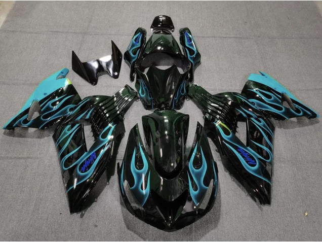 Hellblau Flamme 2006-2011 ZX14R Motorrad Verkleidung