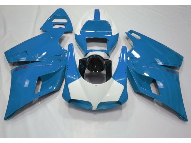 Hellblau & Glänzend Weiß 1993-2005 Ducati 996 748 916 998 Motorrad Verkleidung
