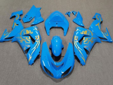 Hellblau & Gold 2006-2007 ZX10R Motorrad Verkleidung