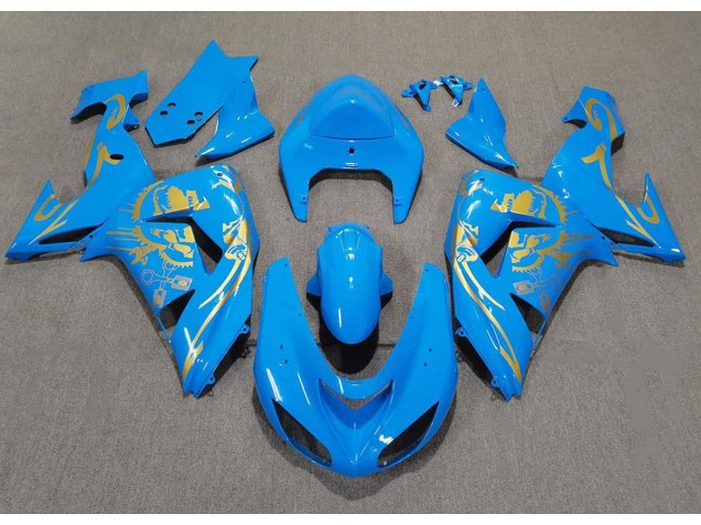 Hellblau & Gold 2006-2007 ZX10R Motorrad Verkleidung