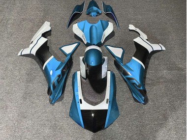 Hellblau & Kohlefaser Akzente 2015-2019 R1 Motorrad Verkleidung