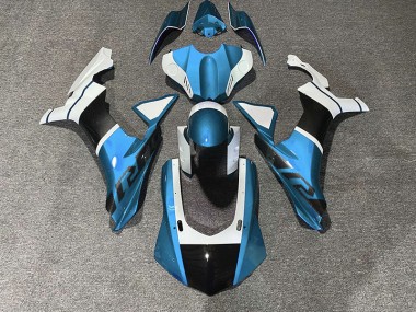 Hellblau & Kohlefaser Akzente 2015-2019 R1 Motorrad Verkleidung