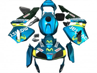 Hellblau Movistar 2003-2004 CBR600RR Motorrad Verkleidung