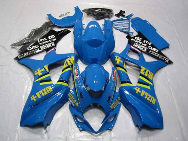 Hellblau Rizla 2007-2008 GSXR 1000 Motorrad Verkleidung