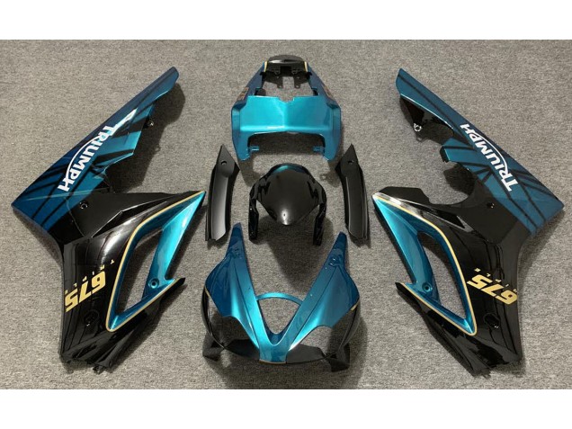 Hellblau & Schwarz Glänzend 2009-2012 Daytona 675 Motorrad Verkleidung