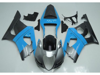Hellblau Silber & Schwarz 2003-2004 GSXR 1000 Motorrad Verkleidung