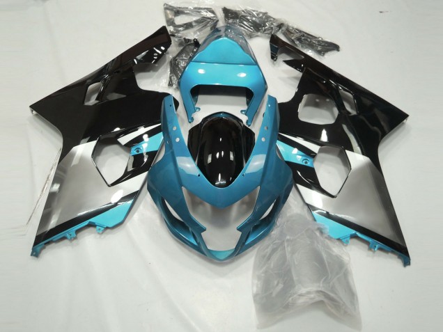 Hellblau Silber & Schwarz 2004-2005 GSXR 600-750 Motorrad Verkleidung