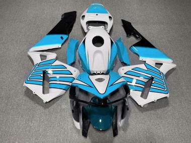 Hellblaue & Weiße Flügel 2005-2006 CBR600RR Motorrad Verkleidung