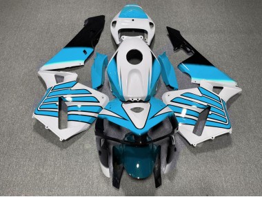 Hellblaue & Weiße Flügel 2005-2006 CBR600RR Motorrad Verkleidung