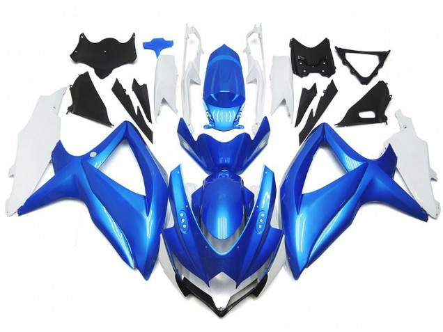 Hellblauer & Weißer Custom-Stil 2008-2010 GSXR 600-750 Motorrad Verkleidung