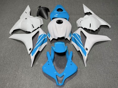 Hellblauer & Weißer Seitenstreifen 2009-2012 CBR600RR Motorrad Verkleidung