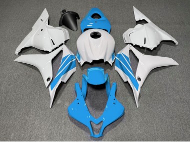 Hellblauer & Weißer Seitenstreifen 2009-2012 CBR600RR Motorrad Verkleidung