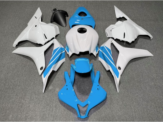 Hellblauer & Weißer Seitenstreifen 2009-2012 CBR600RR Motorrad Verkleidung