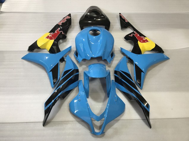 Hellblaurot Bull 2007-2008 CBR600RR Motorrad Verkleidung Hellblaurot Bull 2007-2008 CBR600RR Motorrad Verkleidung