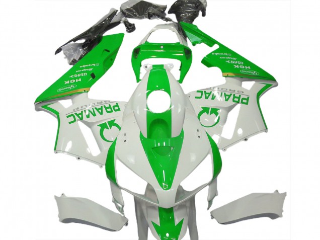 Hellgrün & Weiß Pramac 2005-2006 CBR600RR Motorrad Verkleidung
